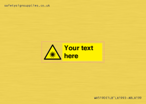 Custom Optical Radiation Sign